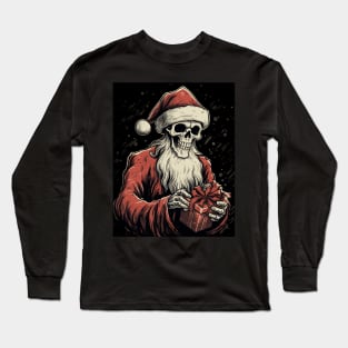 skeleton Santa Long Sleeve T-Shirt